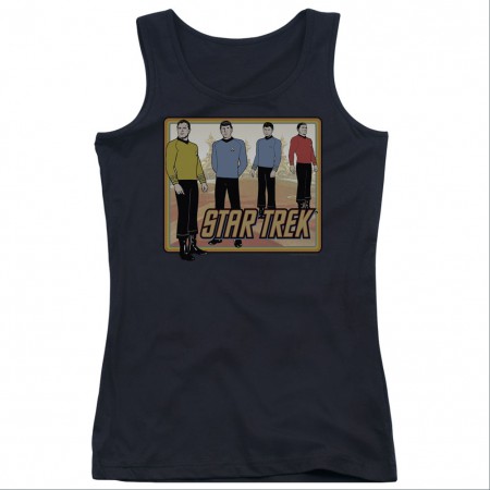 Star Trek Classic Crew Black Juniors Tank Top