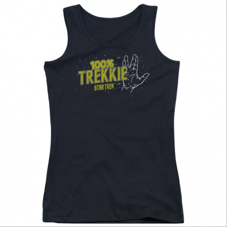 Star Trek 100% Trekkie Black Juniors Tank Top