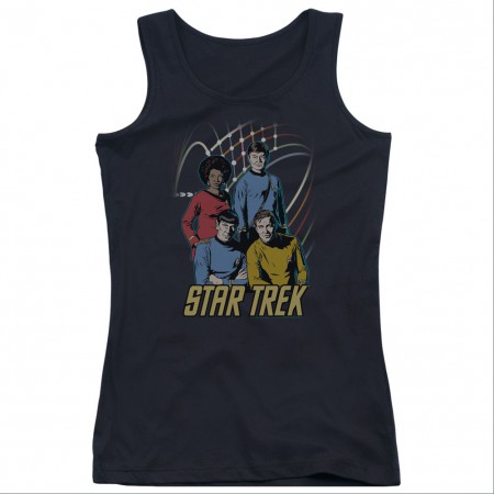 Star Trek Warp Factor 4 Black Juniors Tank Top