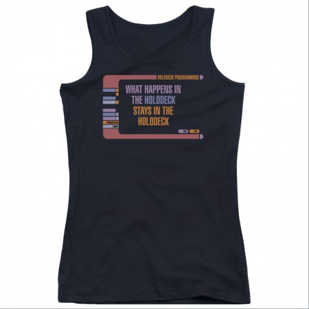 Star Trek Holodeck Secrets Black Juniors Tank Top