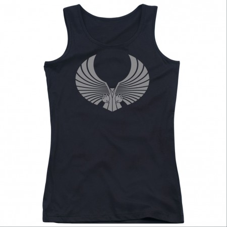 Star Trek Romulan Logo Black Juniors Tank Top