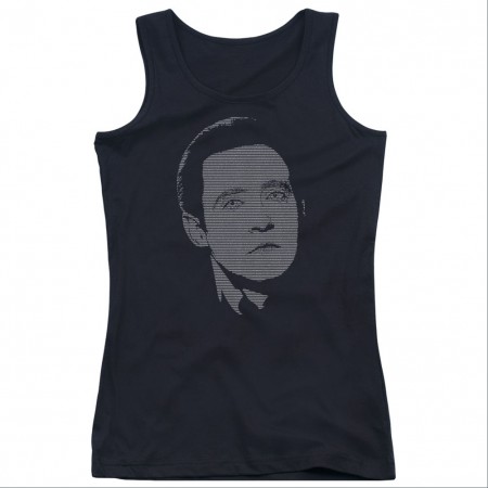 Star Trek Data Black Juniors Tank Top