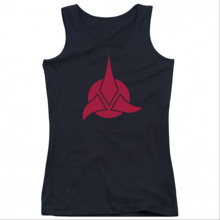 Star Trek Klingon Logo Black Juniors Tank Top