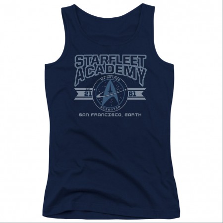 Star Trek Starfleet Academy Blue Juniors Tank Top
