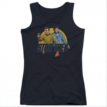 Star Trek Phasers Ready Black Juniors Tank Top