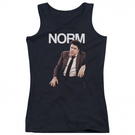 Cheers Norm Black Juniors Tank Top