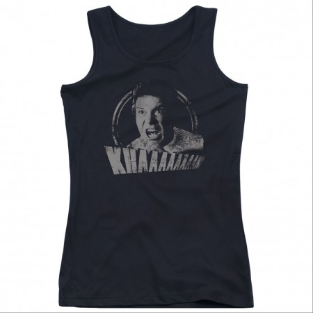 Star Trek Khan Distressed Black Juniors Tank Top