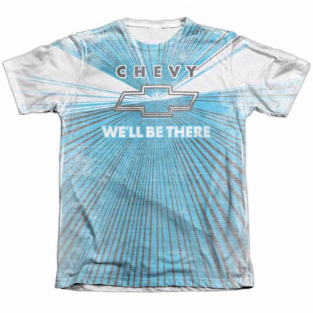Chevy We'll Be There White Sublimation T-Shirt