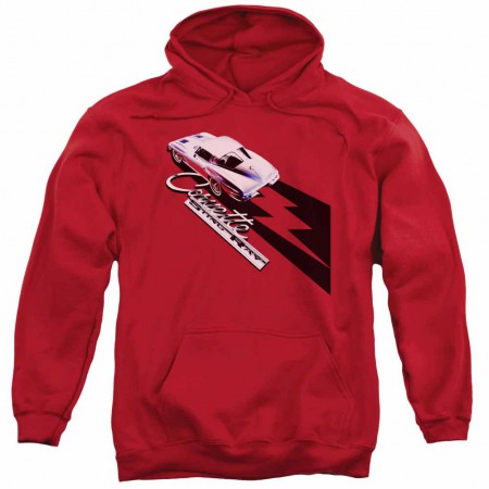 Chevy Split Window Sting Ray Red Pullover Hoodie