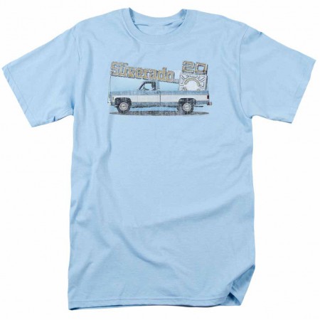 Chevy Old Silverado Sketch Blue T-Shirt