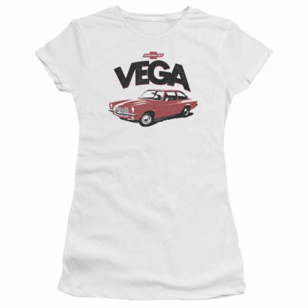 Chevy Rough Vega White Juniors T-Shirt