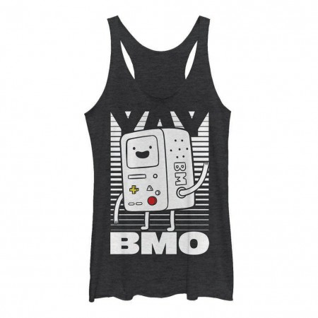 Adventure Time Juniors Black Yay BMO Tank Top