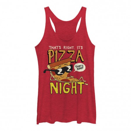 Cartoon Network Uncle Grandpa Pizza Night Red Juniors Tank Top