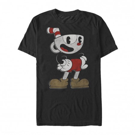 Cuphead and Mugman Spotlight Black Tshirt