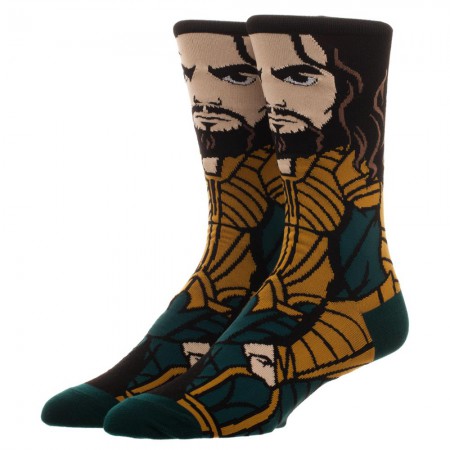 Justice League Men's Aquaman Portrait Socks