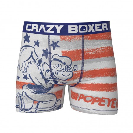 Popeye Men's Stretch Patriotic Boxer Briefs