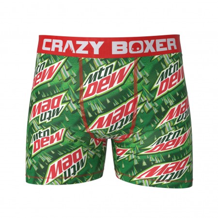 Mountain Dew Green Logo Men's Boxer Briefs Shorts