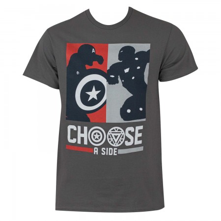 Captain America Civil War Men's Choose A Side T-Shirt