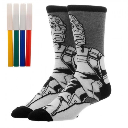 Captain America Superhero Color Yourself Socks