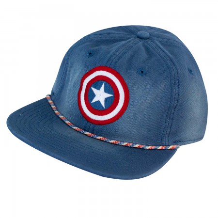 Captain America Star Logo Washed Snapback Hat