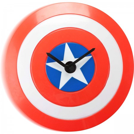 Captain America Shield Logo Wobble Wall Clock