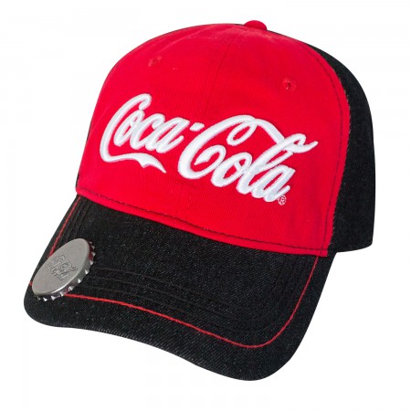 Coca-Cola Adjustable Red & Black Bottle Opener Hat