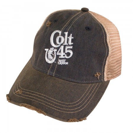 Colt 45 Logo Retro Brand Brown Trucker Hat