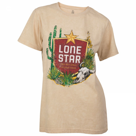 Lone Star Beer Texan Desert Mineral Wash Women's T-Shirt