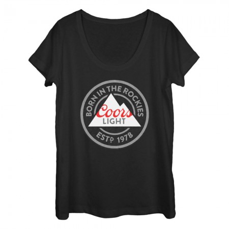 Coors Light Circle Logo Women's Black Tee Shirt