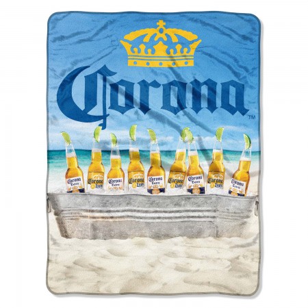 Corona Extra Plush Throw Beach Scene Blanket
