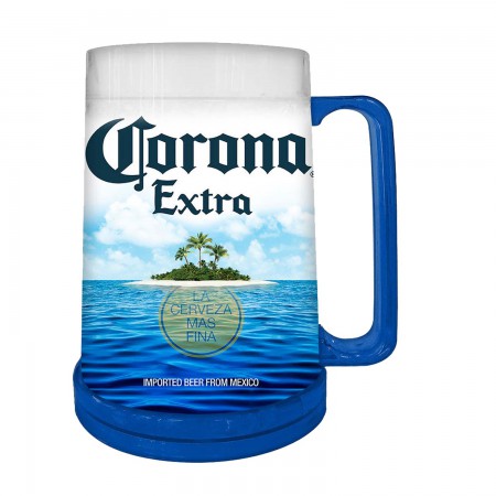 Corona Beach Freezer Plastic Beer Stein 16 Ounces