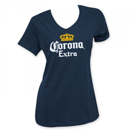 Corona Extra Women's Beer Logo V-Neck
