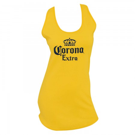 Corona Extra Logo Women's Long Yellow Tank Top