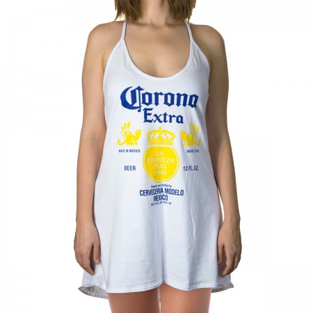 Corona Extra Halter Top White Ladies Tank Top Dress