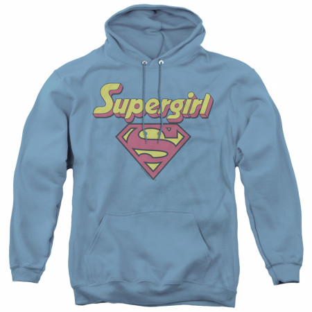 Supergirl Retro Logo Women's Blue Hoodie