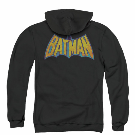 Batman Vintage Logo Men's Black Zip-Up Hoodie