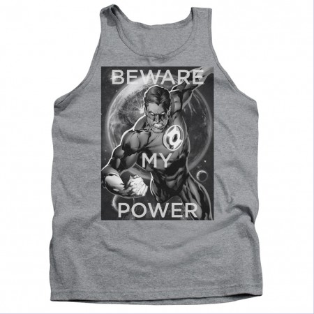 Green Lantern Beware My Power Gray Tank Top