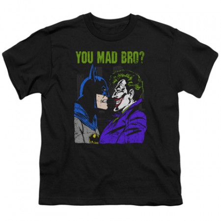 Batman and the Joker You Mad Bro? Youth Tshirt