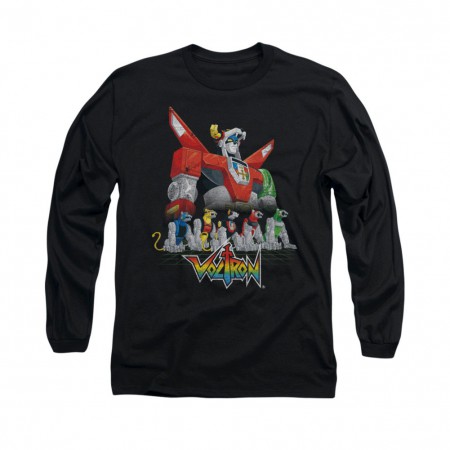 Voltron Lions Black Long Sleeve T-Shirt