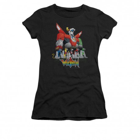 Voltron Lions Black Juniors T-Shirt
