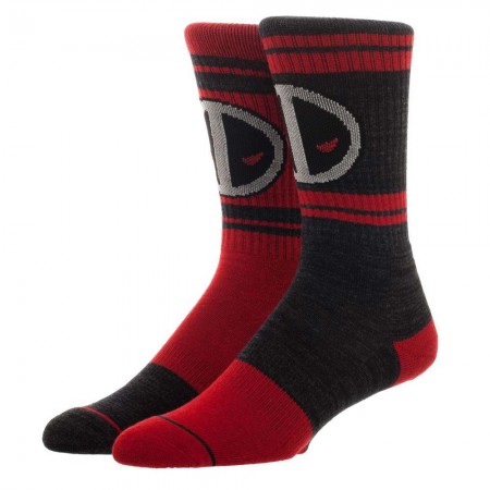 Deadpool Superhero Color Flipped Men's Crew Socks