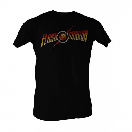 Flash Gordon Full Color Logo Men's Black T-Shirt