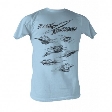 Flash Gordon Rockets Men's Blue T-Shirt