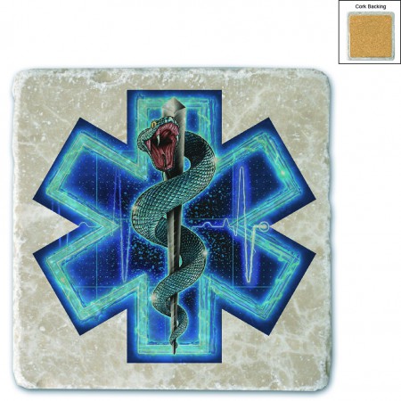 Silver Snake EMT Full Stone Coaster
