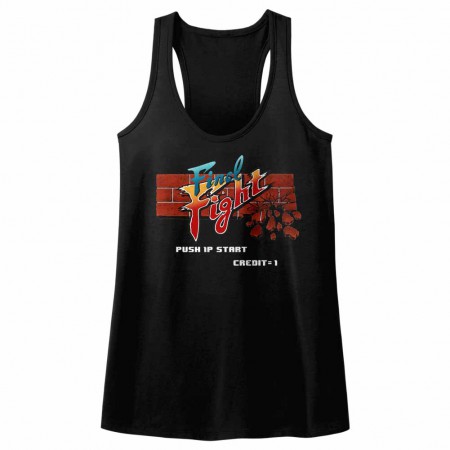 Final Fight Arcade Womens Black T-Shirt