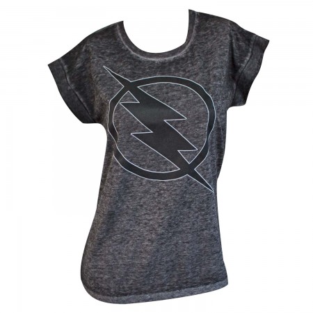 The Flash Women's Grey Rolled Sleeve T-Shirt
