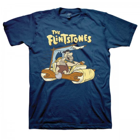 Flintstones Men's Navy Blue Fred And Barney T-Shirt