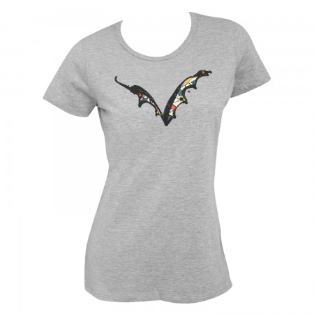 Flying Dog Batwing Logo Women's Grey T-Shirt