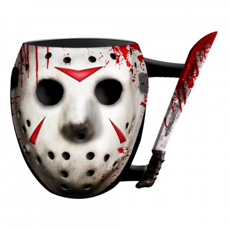 Friday The 13th Bloody Jason Mask Sculpted Mug