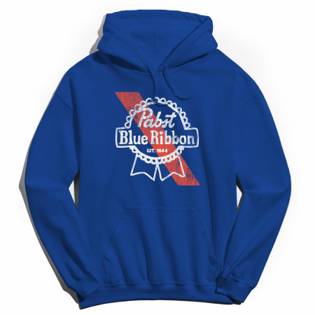 Pabst Blue Ribbon (PBR) Vintage Logo Royal Blue Hoodie